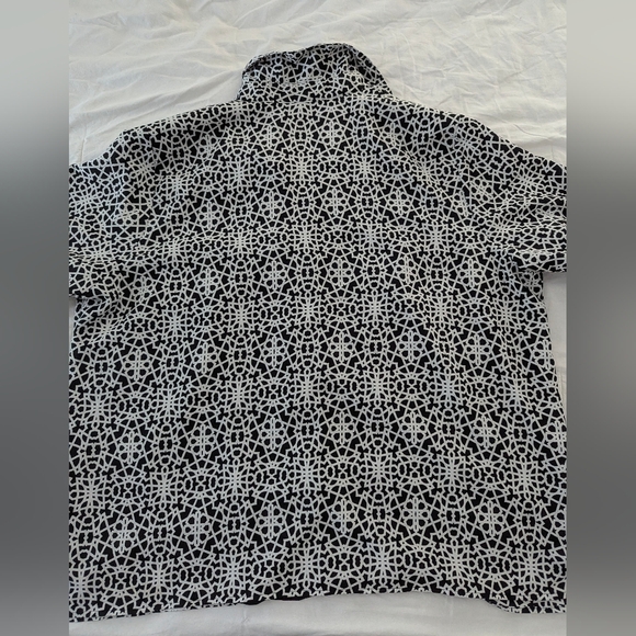 Notations Black and White Patterned Blouse - Picture 3 of 12